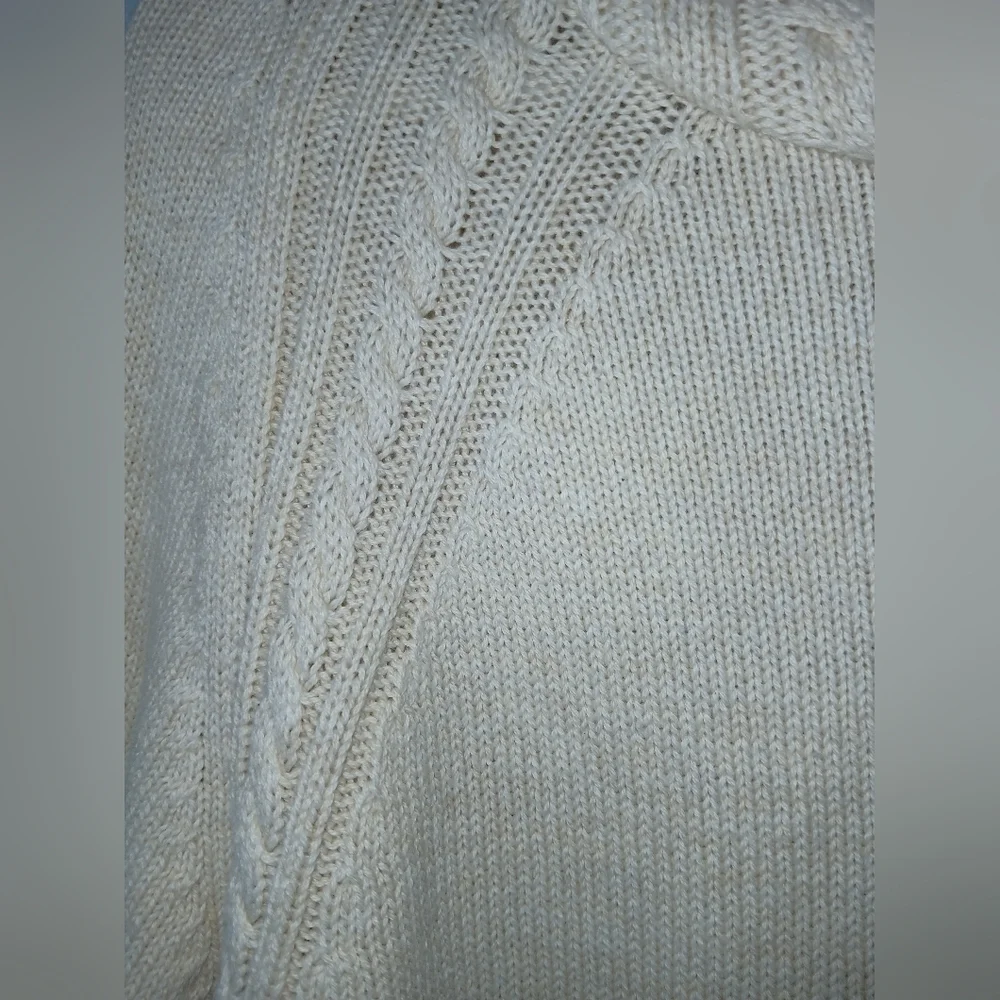 Jeanne Pierre Shawl Neck Womens Large Fishermen Sweater Comfy Outdoors